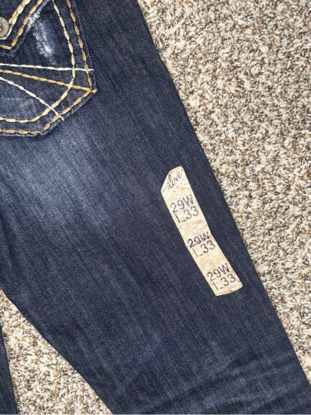 Silver Jeans Pioneer Bootcut Jeans Dark Wash W29 L33 NWT Denim - Picture 7 of 7